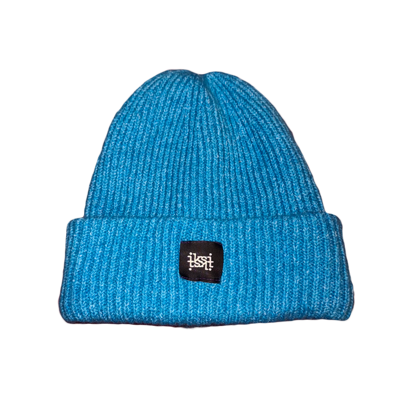 Beanie Poppy Blue - Gestrickte Mütze aus recyceltem Polyester