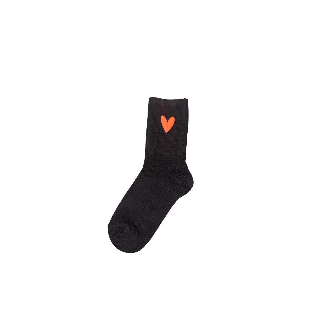 Socken Herz peach blk