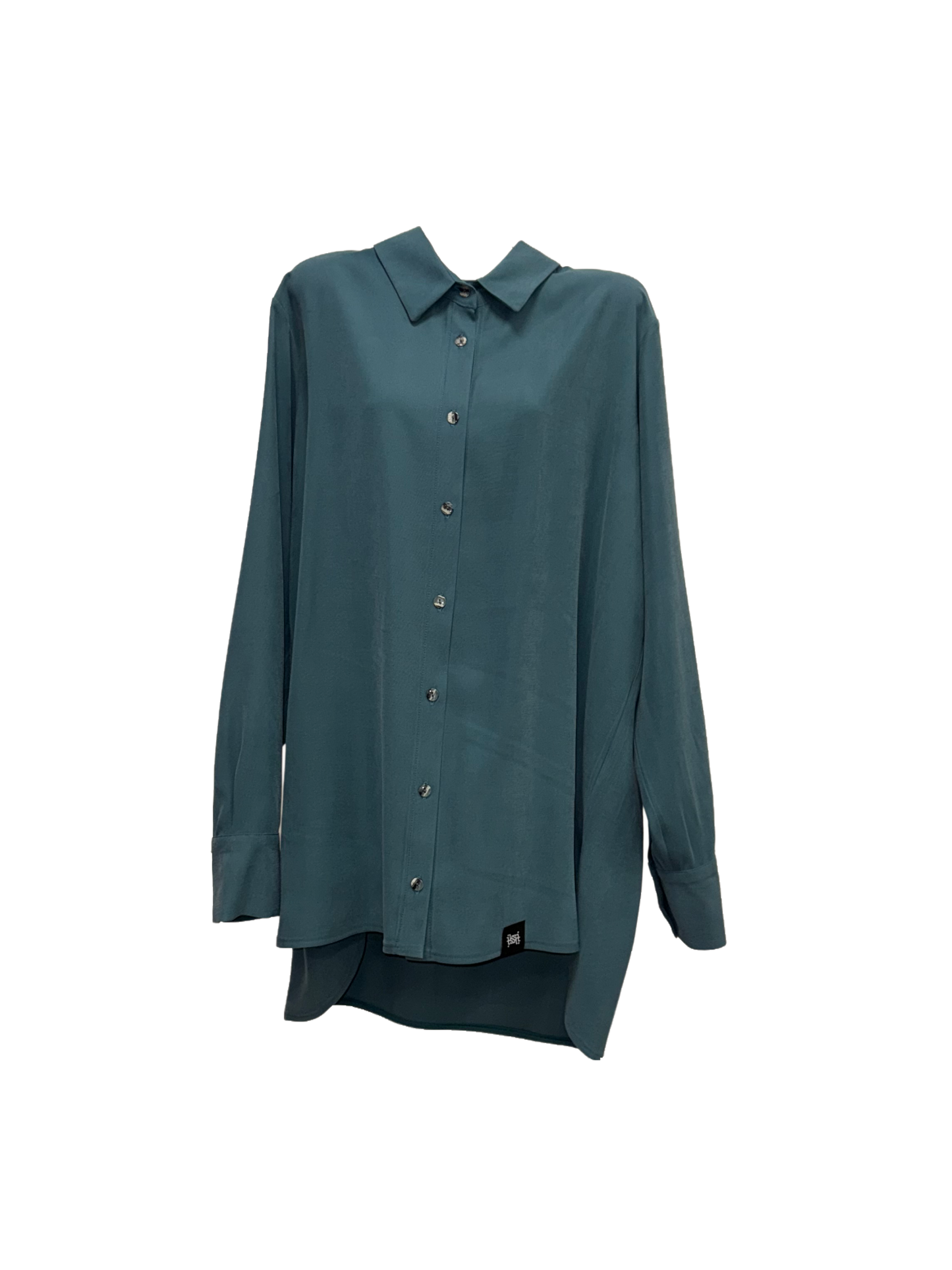 Maxi Blouse Dari collar cupro petrol