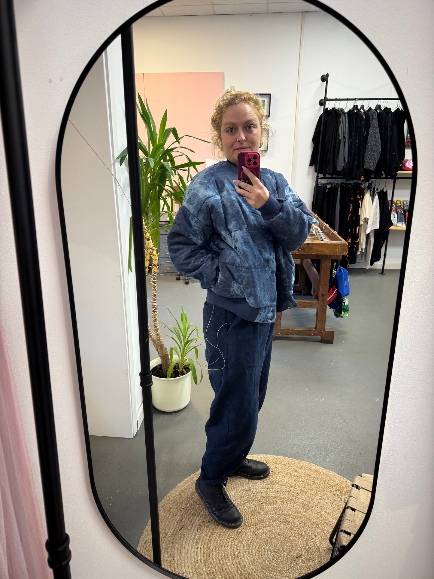 Blouson Bomber padded blue