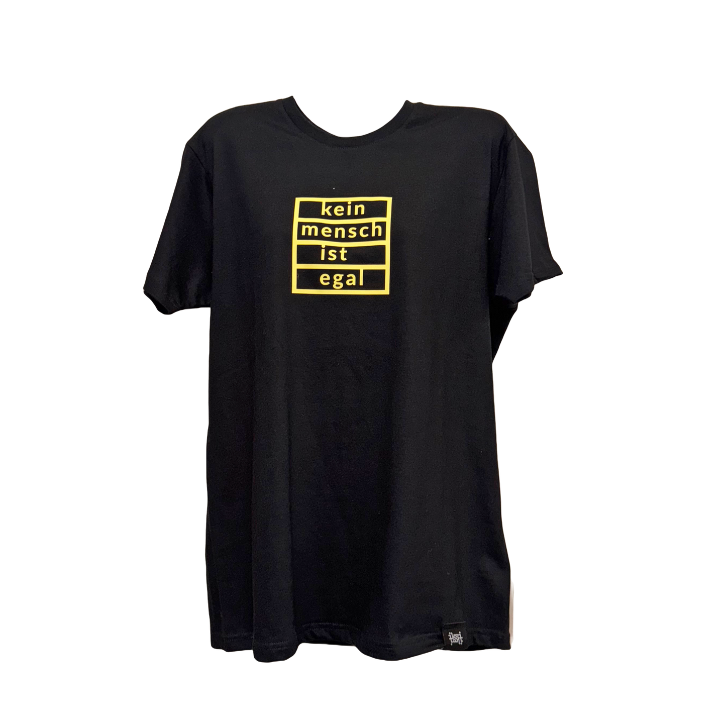 Shirt Kein Mensch ist illegal Gelb