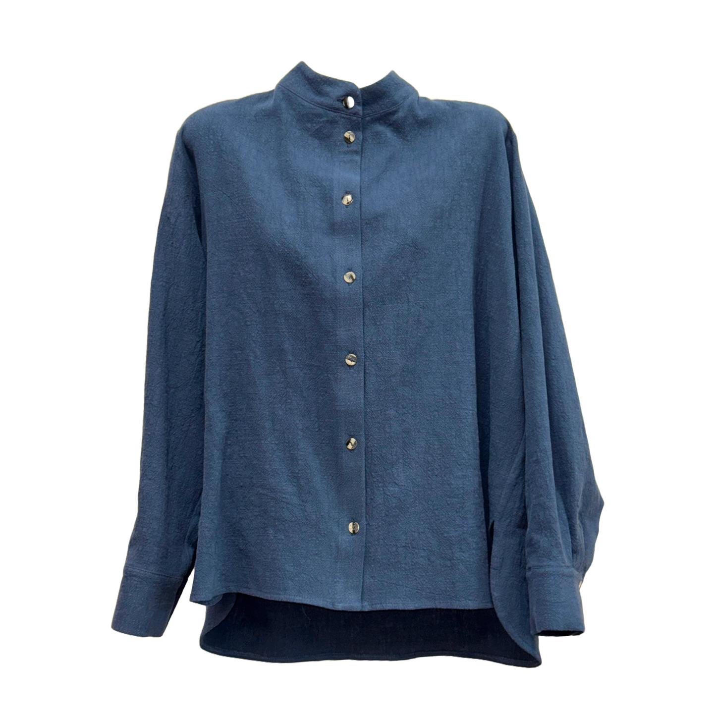 Blouse Dari Leinen Blau