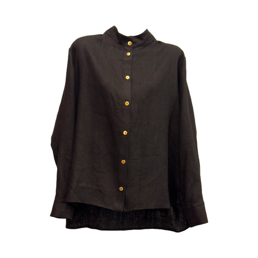 Blouse Dari Leinen Black