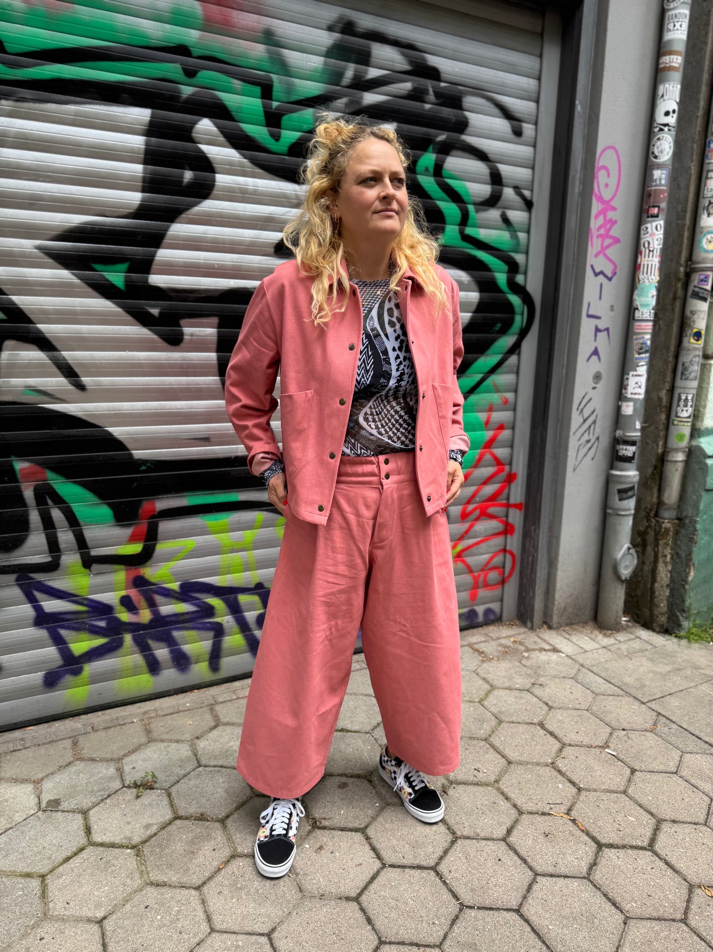 Culotte salmon denim