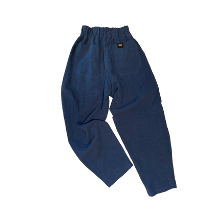 G-Pants Leinen Blau