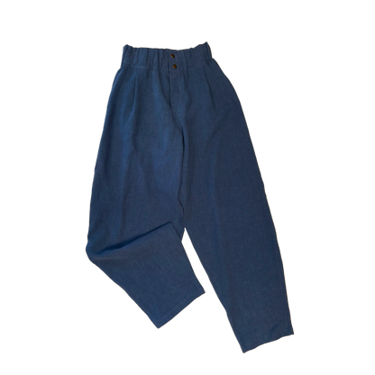 G-Pants Leinen Blau