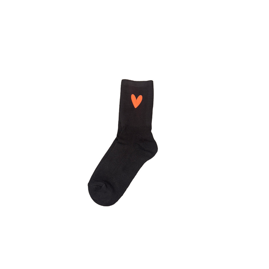 Socken Herz peach blk