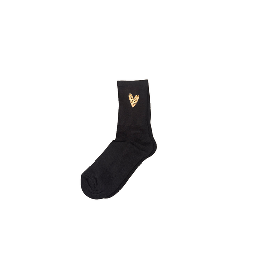 Socken Herz leo blk