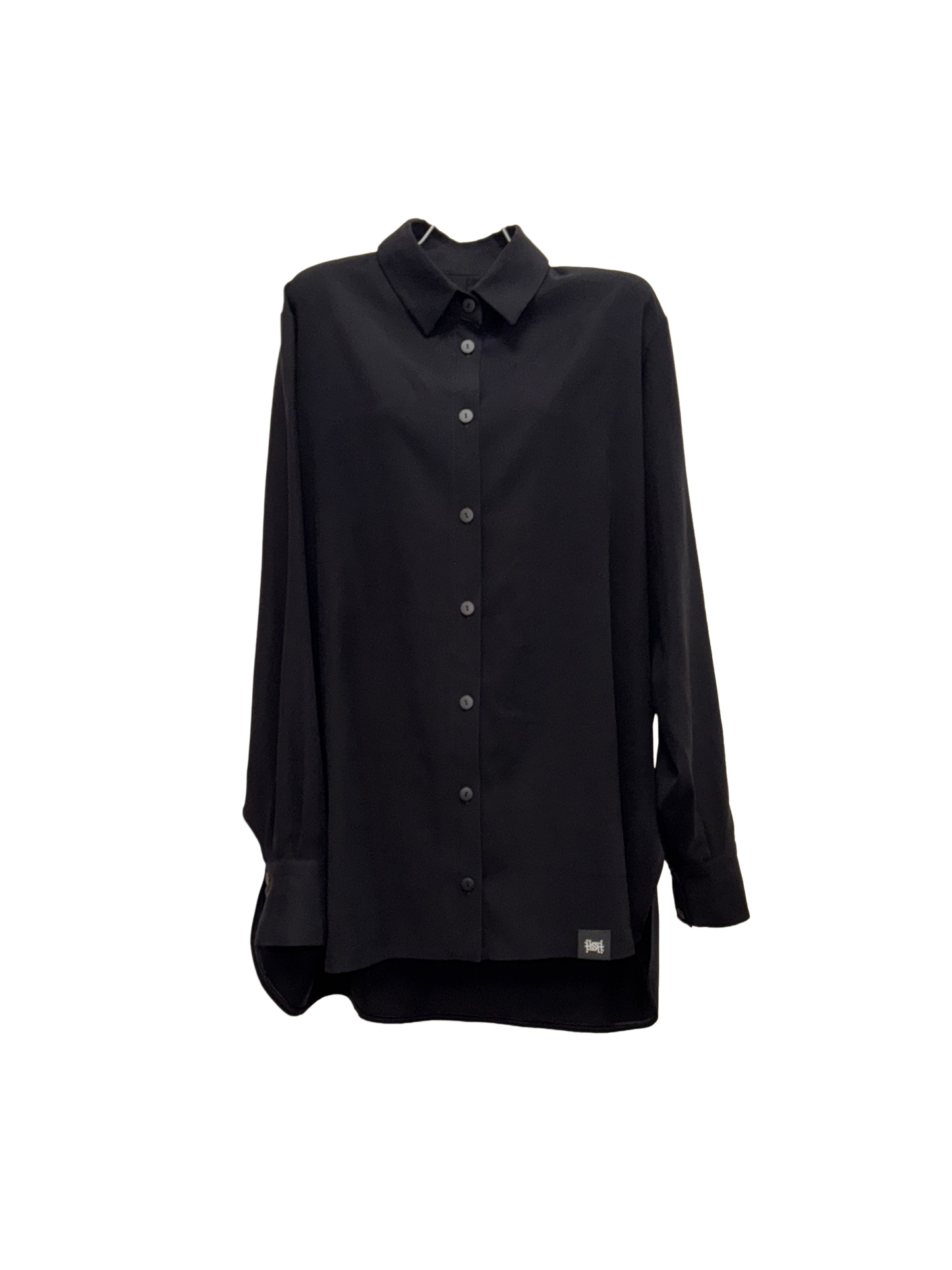 Maxi Blouse Dari collar cupro black