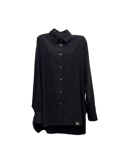 Maxi Blouse Dari collar cupro black