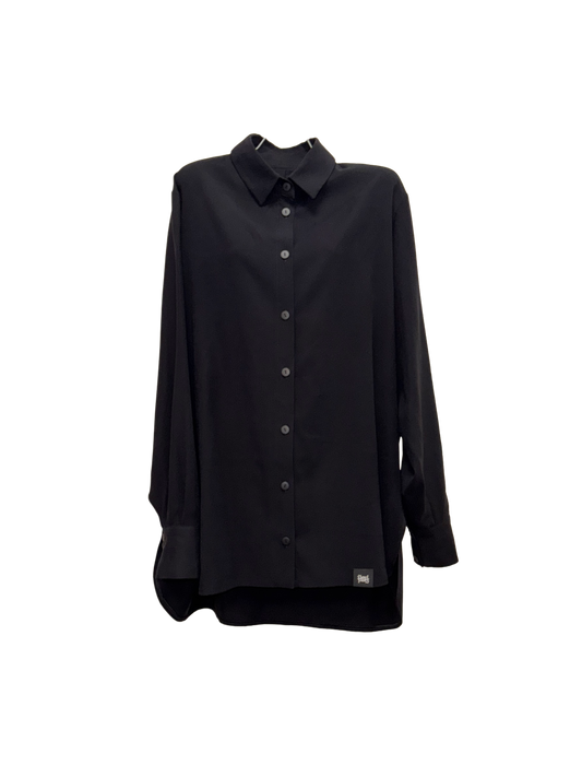Maxi Blouse Dari collar cupro black