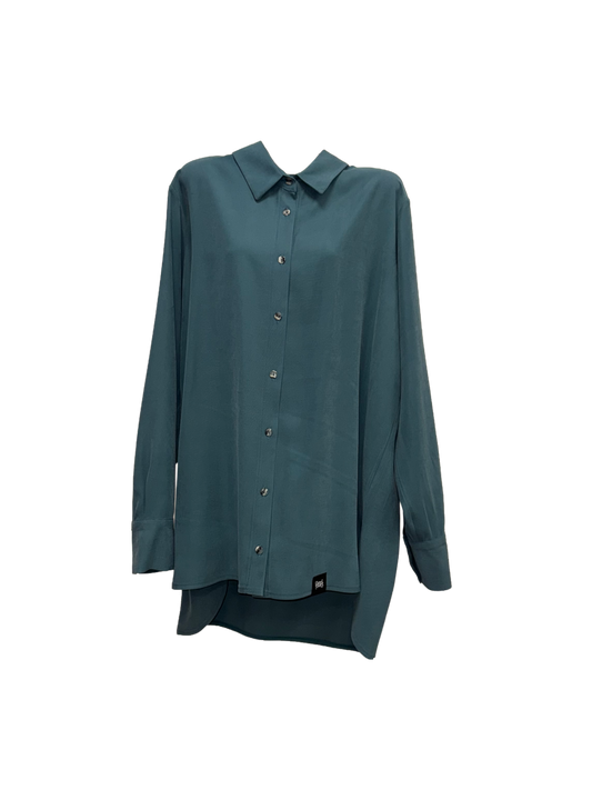 Maxi Blouse Dari collar cupro petrol