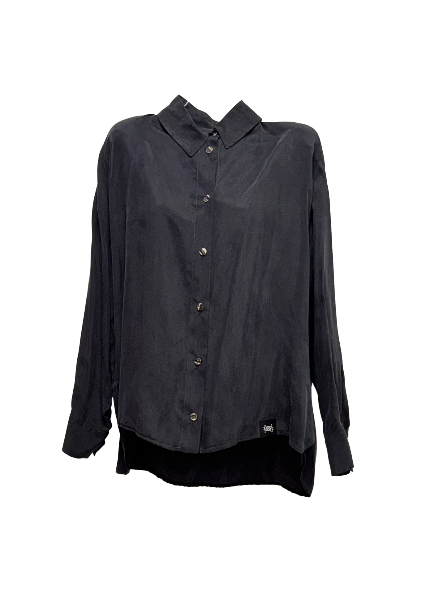 Blouse Dari collar cupro grey
