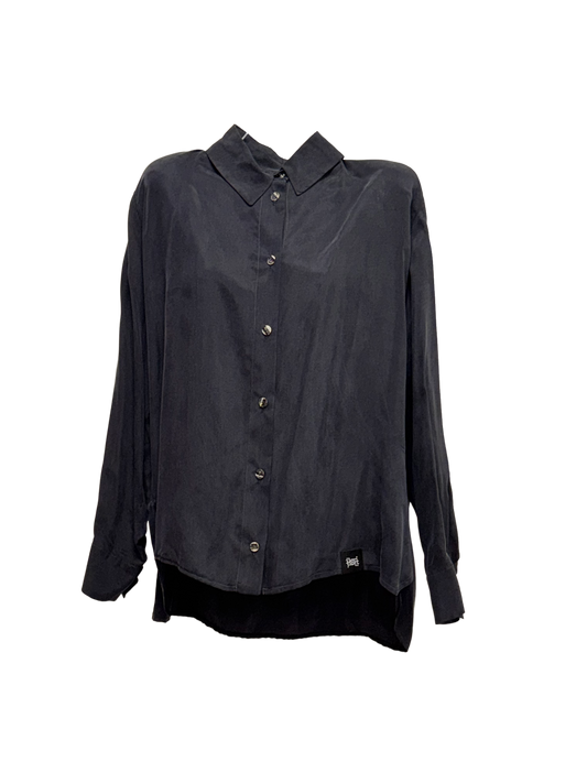 Blouse Dari collar cupro grey