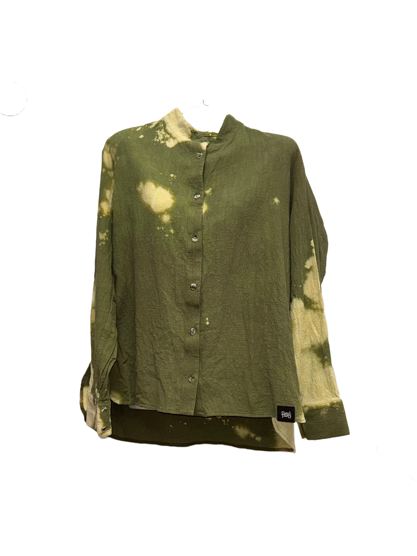 Blouse Dari Leinen stonewashed Oliv acid