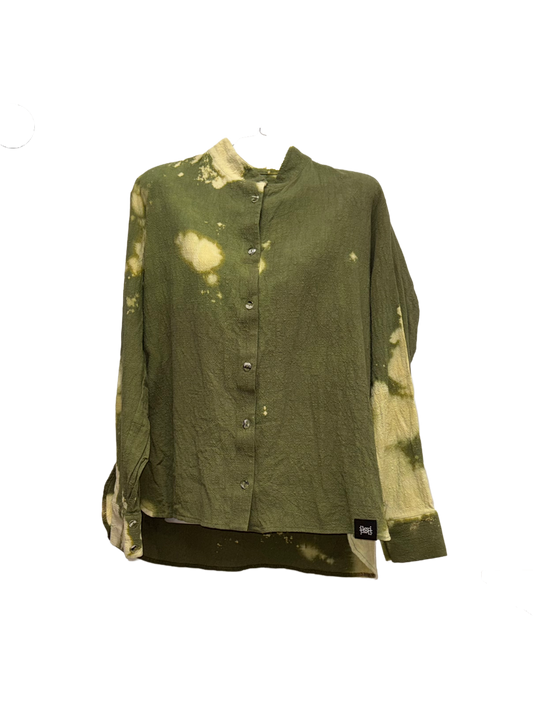 Blouse Dari Leinen stonewashed Oliv acid