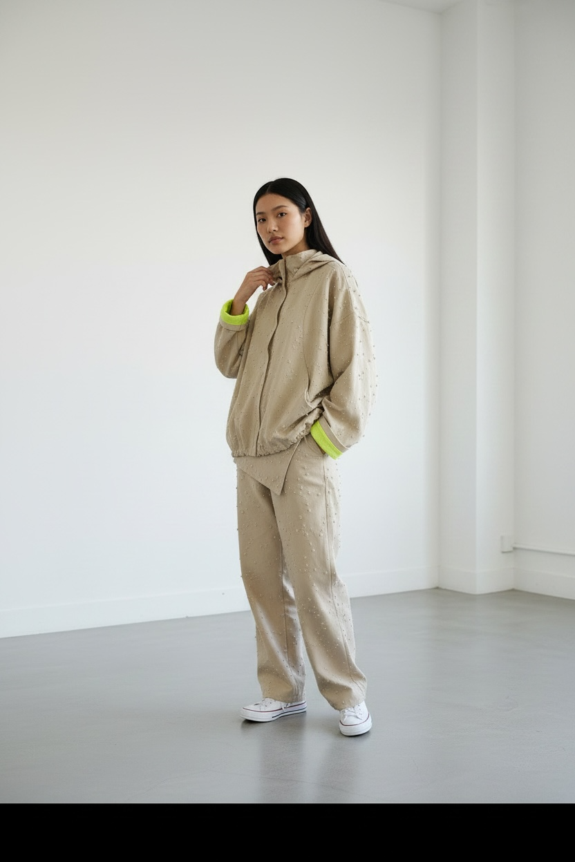 Hooded Batwing Zip deconstructed