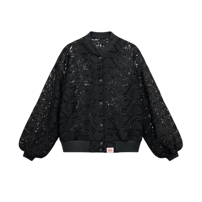 Puffed Sleeve Bomber Lace