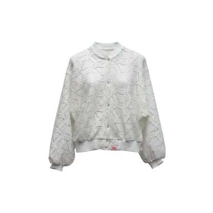 Puffed Sleeve Bomber Lace