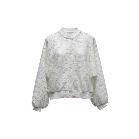 Puffed Sleeve Bomber Lace