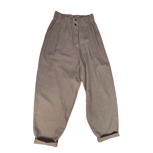 G-Pants Leinen Grau