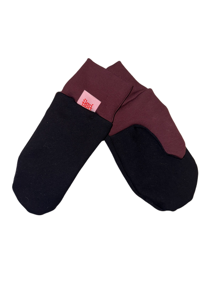 Gloves Black Bordeaux - Fäustlinge aus Bio-Baumwolle
