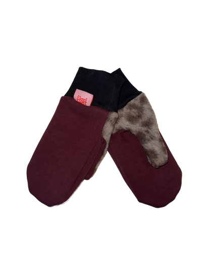 Gloves Bordeaux Leo - Fäustlinge aus Bio-Baumwolle
